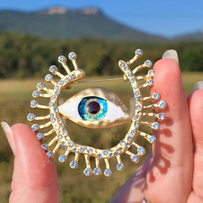 'I Am Watching You' Evil Eye Brooch - zuzumia