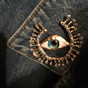 'I Am Watching You' Evil Eye Brooch - zuzumia