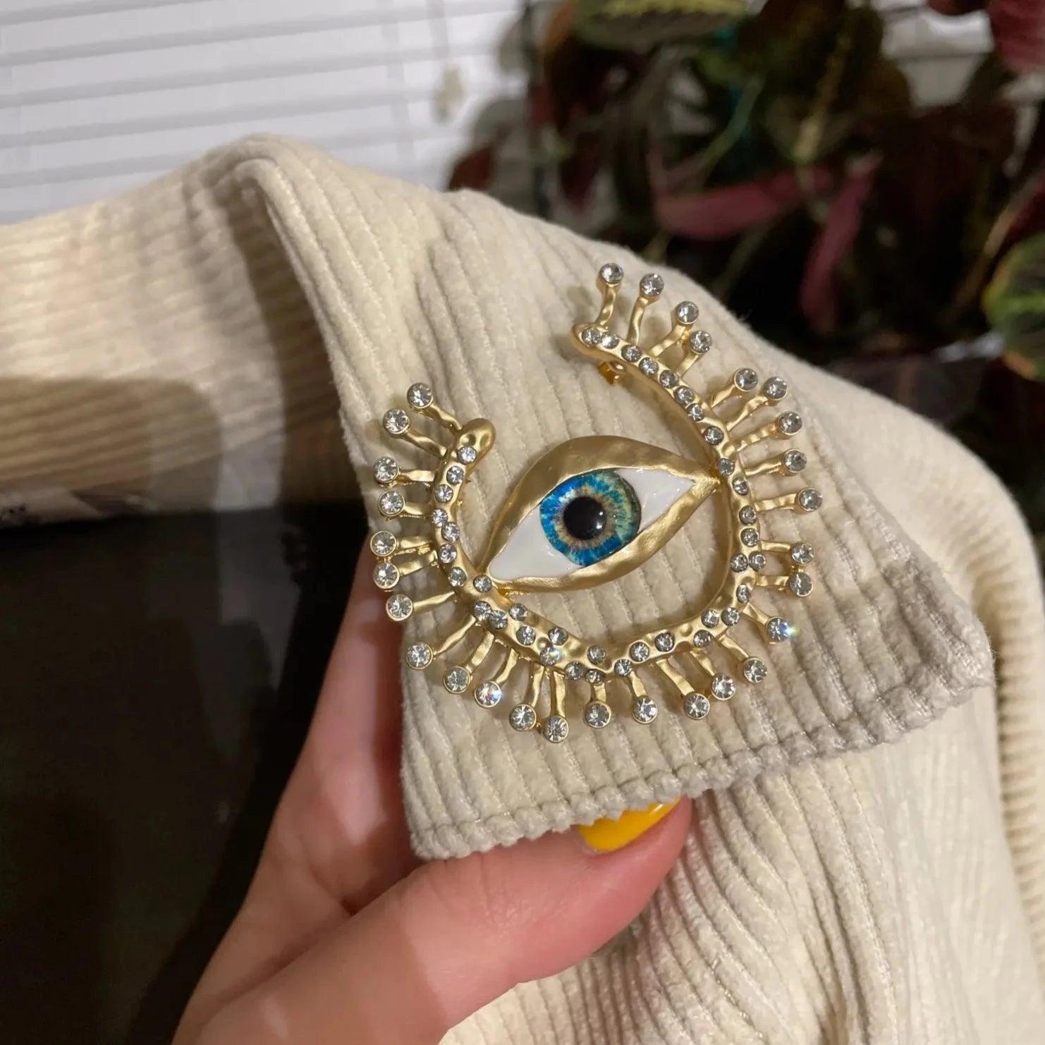 'I Am Watching You' Evil Eye Brooch - zuzumia