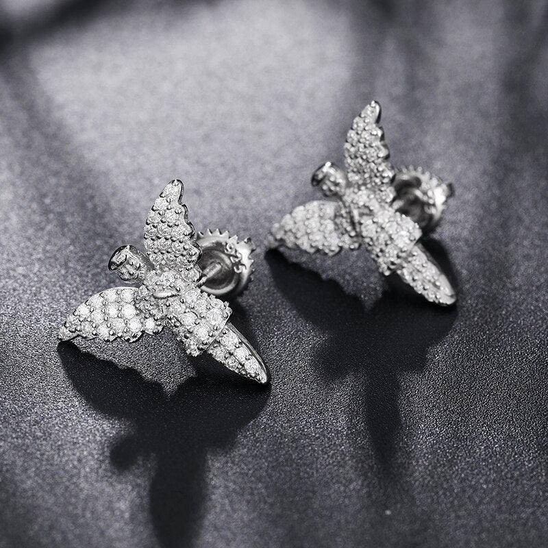 'Wish For World Peace' Angel Earrings Stud - zuzumia