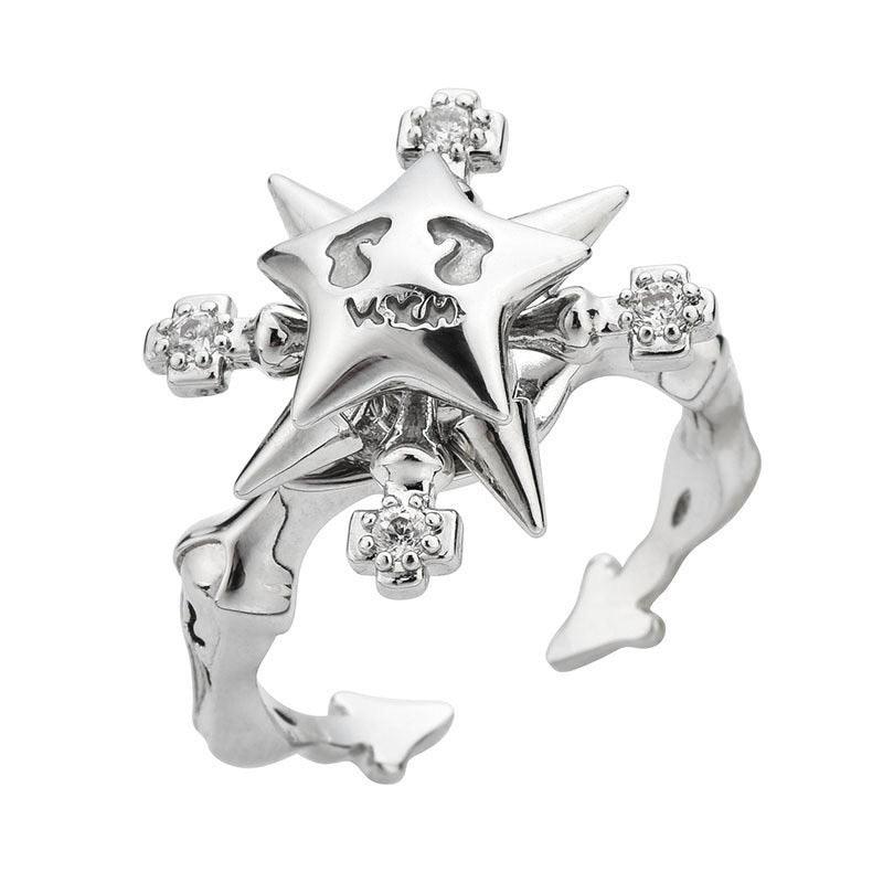 Rotatable Luminous Lucky Star Compass Ring - zuzumia