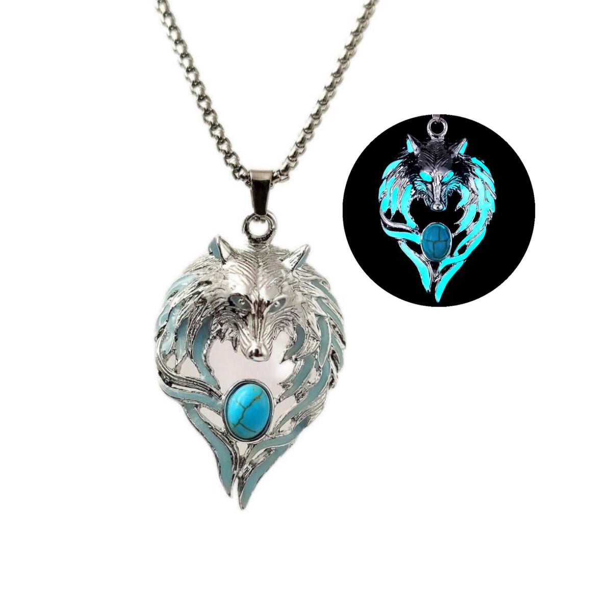 Luminous Wolf Head Necklace - zuzumia