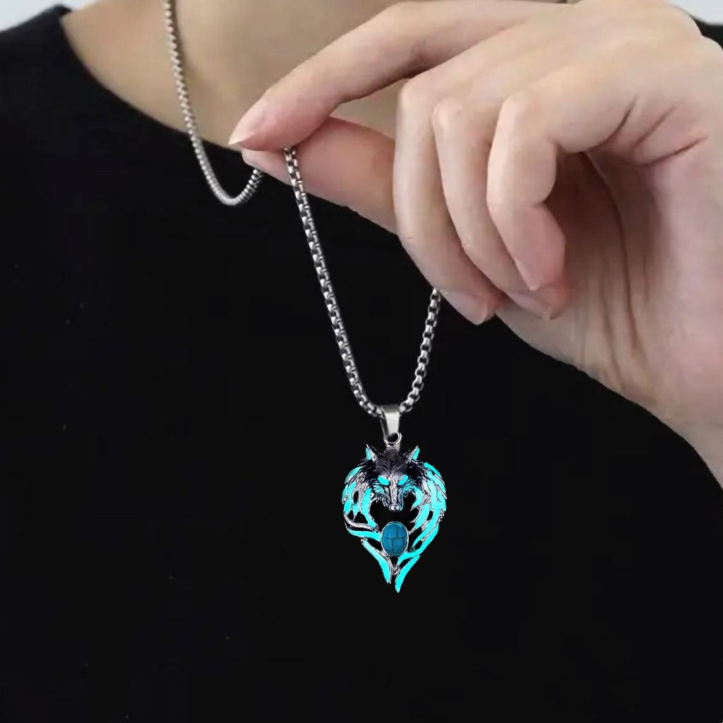 Luminous Wolf Head Necklace - zuzumia