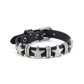 Punk Faux Leather Star Bracelet - zuzumia