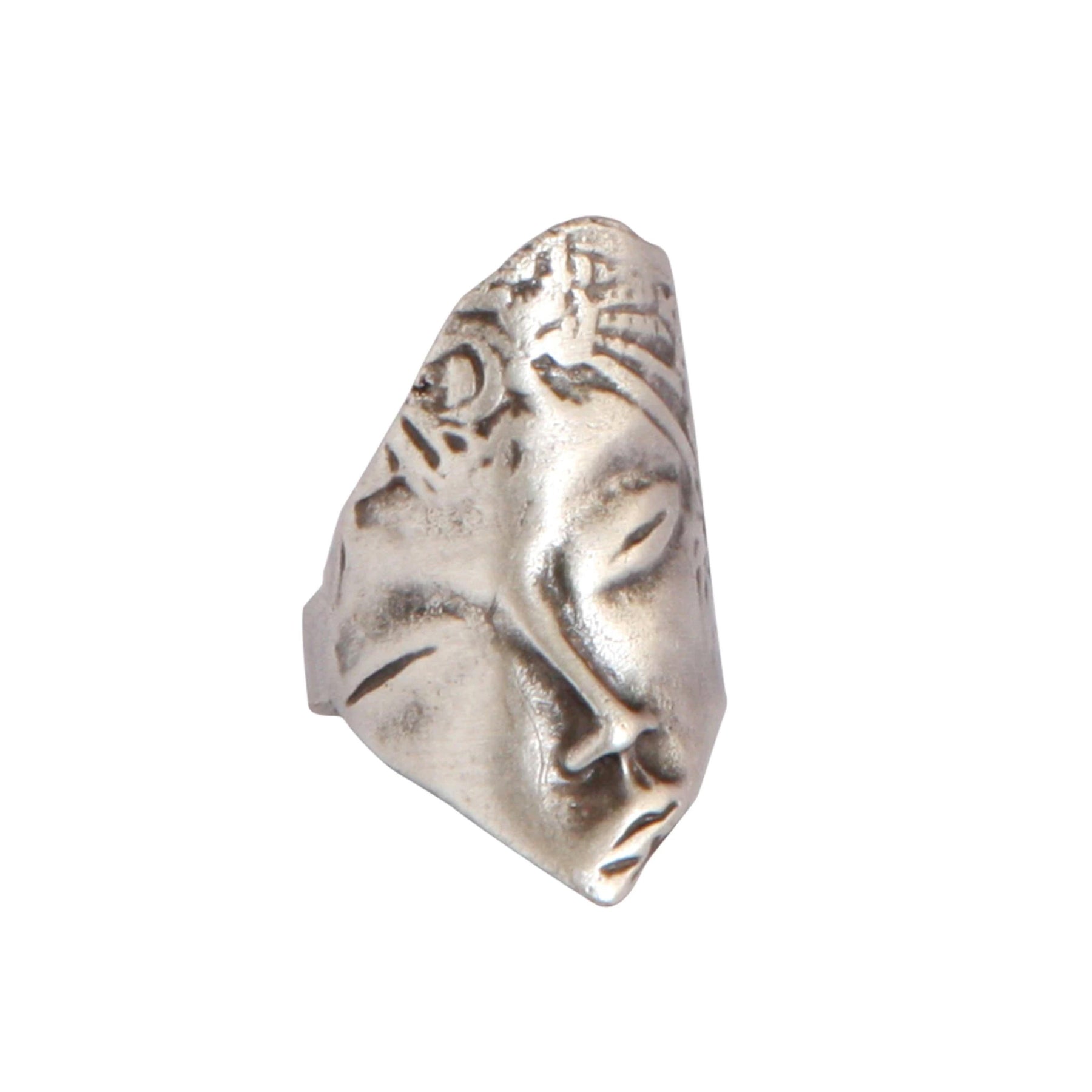 Antique Silver Face Ring - zuzumia