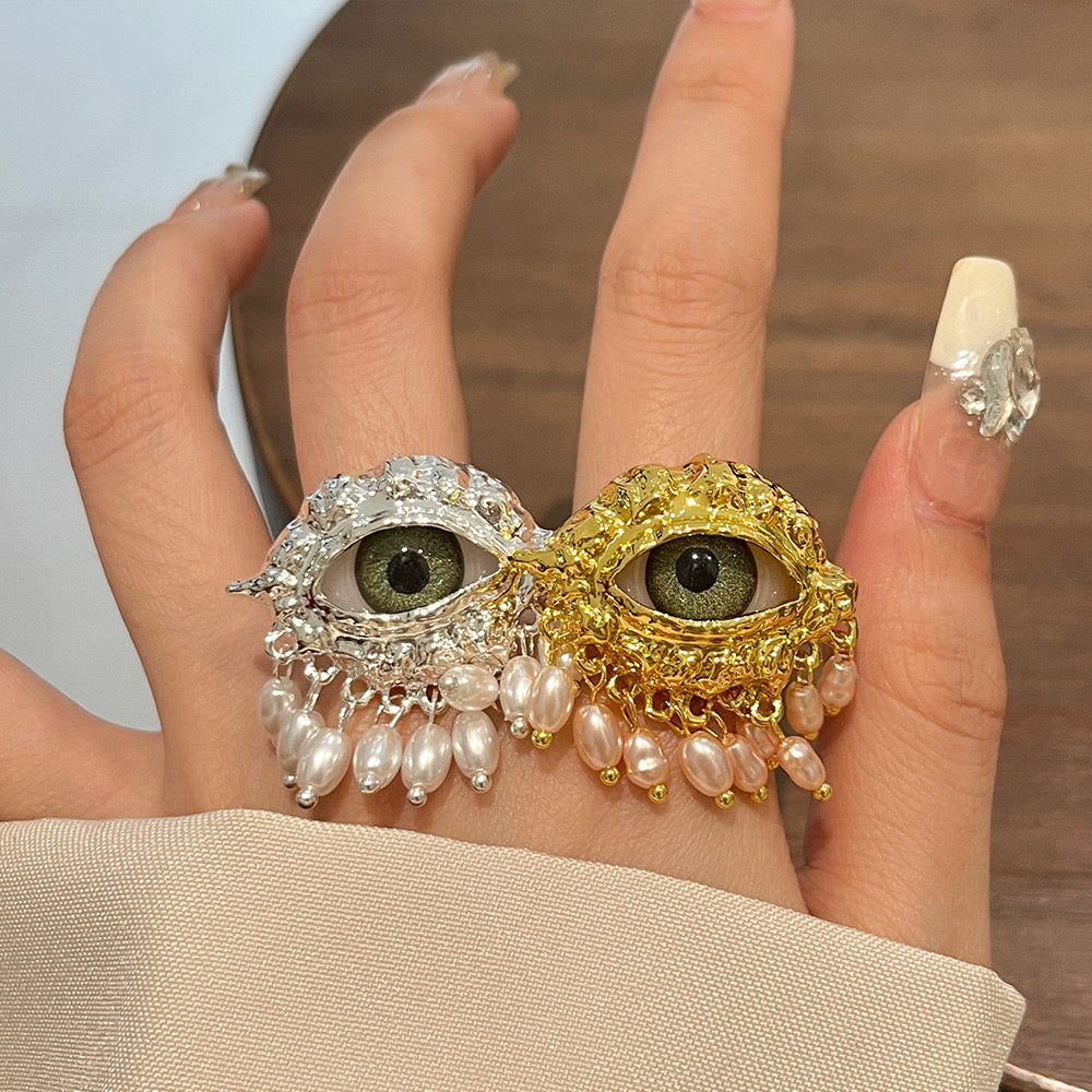 'l Am Watching You' Evil Eye Ring