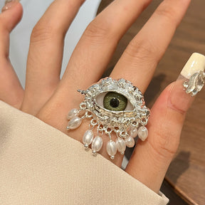 'l Am Watching You' Evil Eye Ring