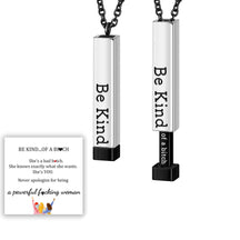 Be Kind...Of A Bi♥ch - Hidden Message Necklace