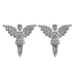 'Wish For World Peace' Angel Earrings Stud - zuzumia