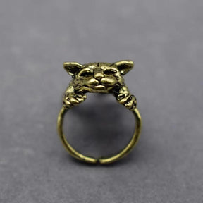 Handmade Sleeping Cat Ring - zuzumia