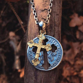 Cross Coin Necklace - zuzumia