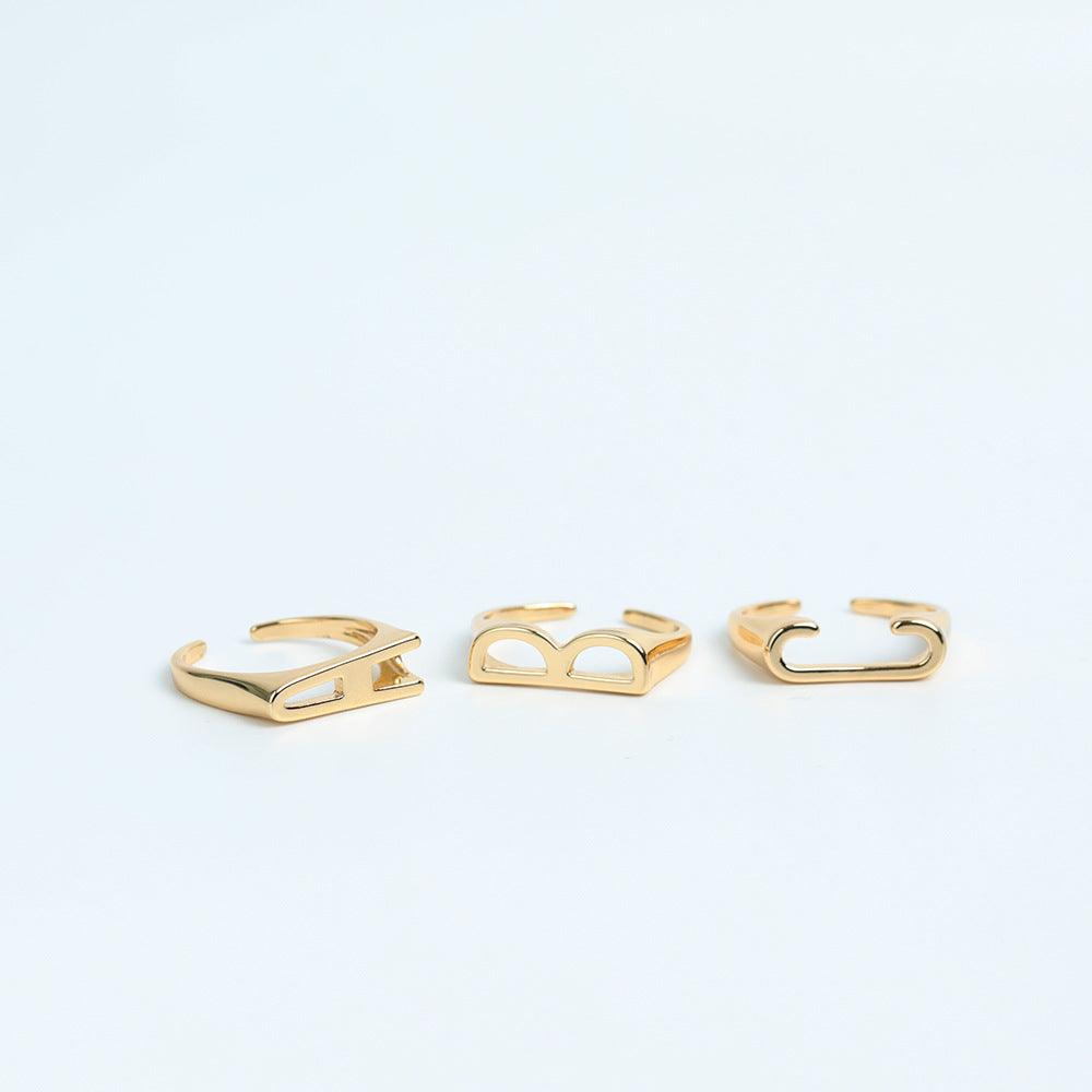DIY Initial Letter Rings - zuzumia