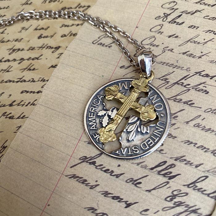 Cross Coin Necklace - zuzumia