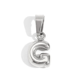 Mini 3D Bubble DIY 26 Initial Letter Charm - zuzumia