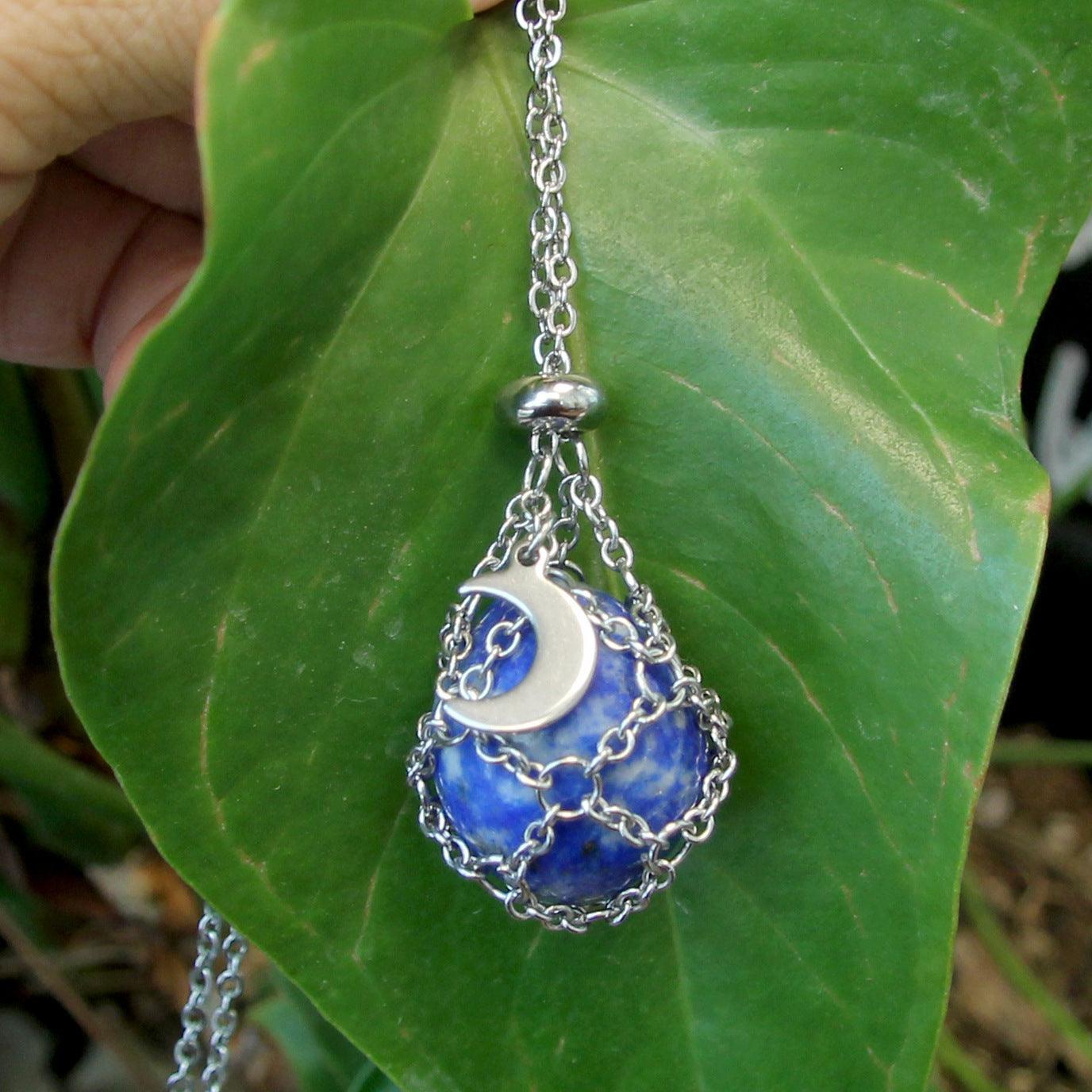 Moon Crystal Holder Necklace - zuzumia