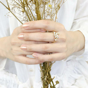 Lily of The Valley Flower Ring - zuzumia