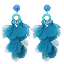 Long Petal Beaded Earrings - zuzumia