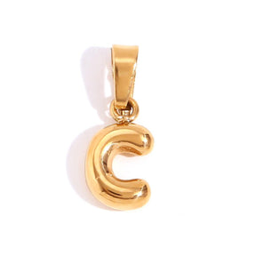 Mini 3D Bubble DIY 26 Initial Letter Charm - zuzumia