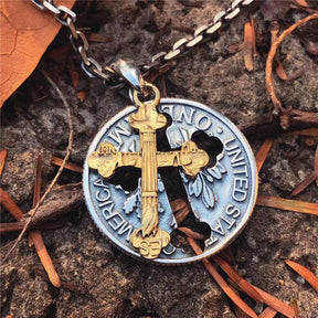 Cross Coin Necklace - zuzumia