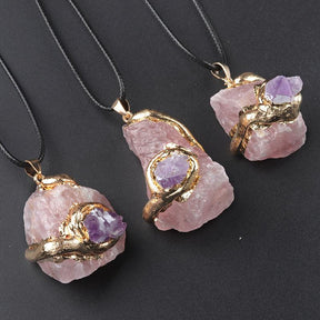 Natural Gemstone Pendant Necklace - zuzumia