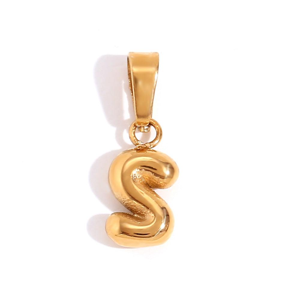 Mini 3D Bubble DIY 26 Initial Letter Charm - zuzumia