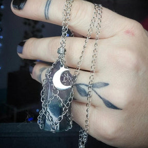 Moon Crystal Holder Necklace - zuzumia