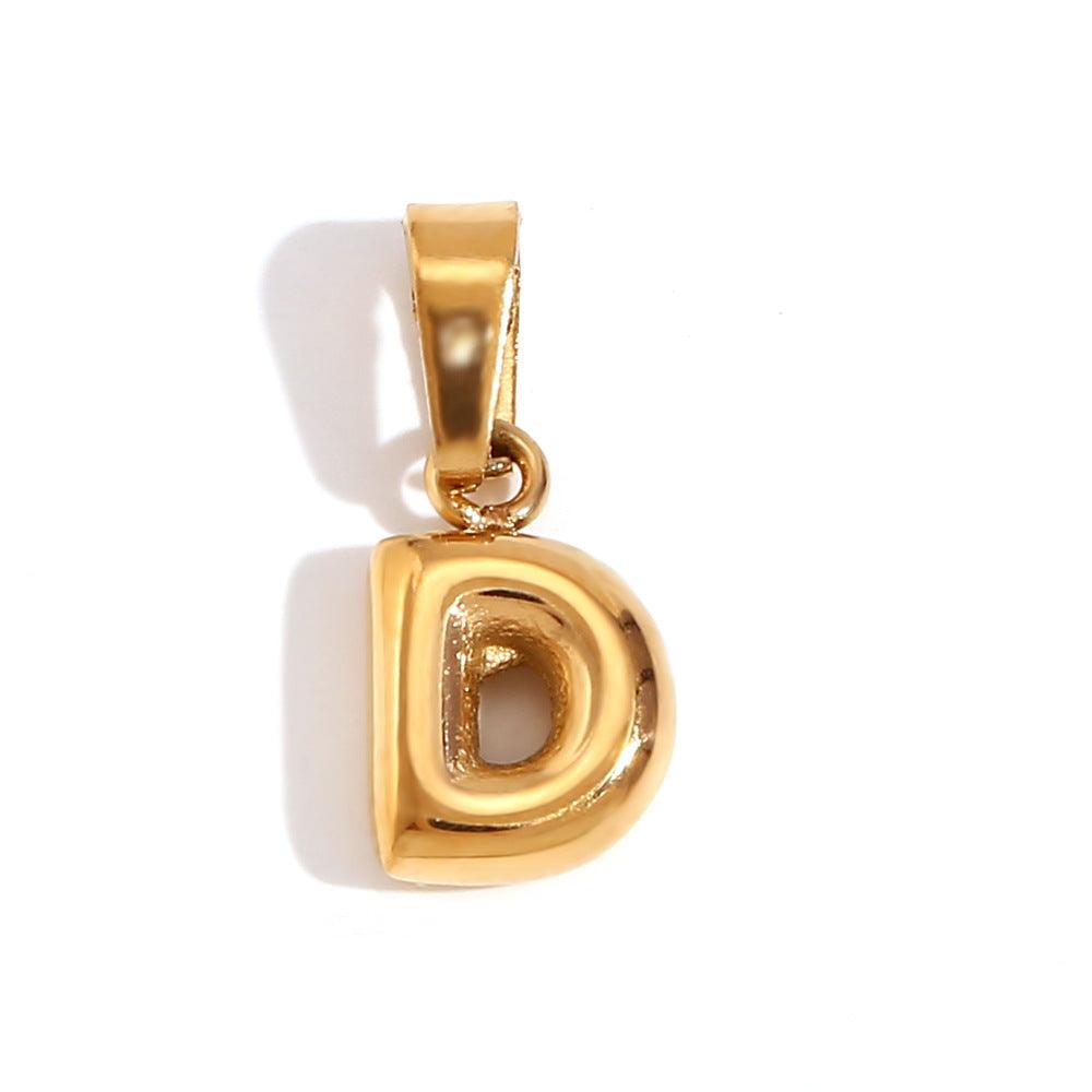 Mini 3D Bubble DIY 26 Initial Letter Charm - zuzumia