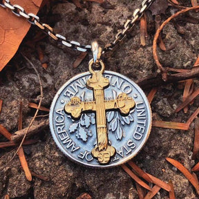 Cross Coin Necklace - zuzumia