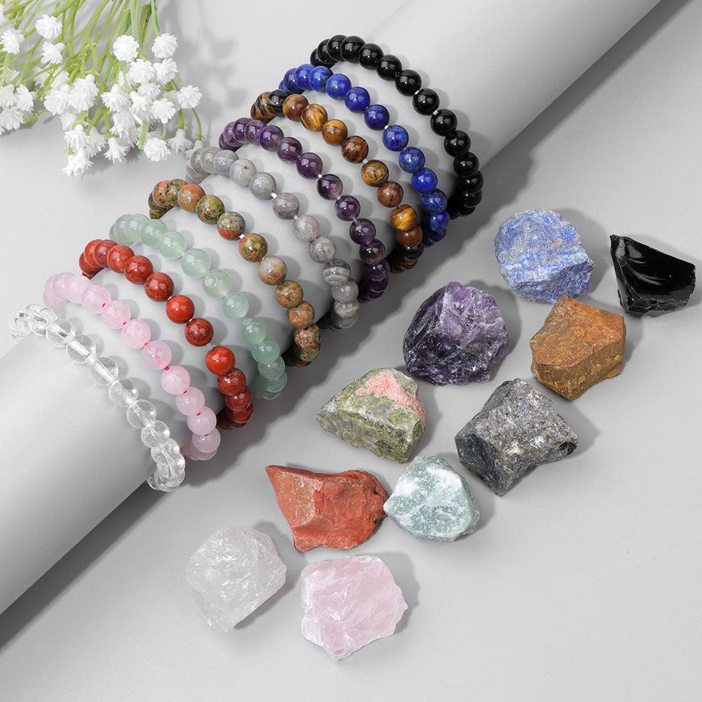 Mineral Stone Beaded Bracelet - Free (Stone) Gift Included🎁 - zuzumia