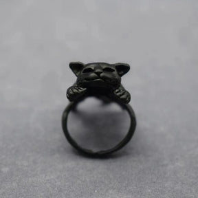 Handmade Sleeping Cat Ring - zuzumia