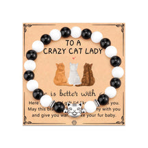 Nature Stone Cat Beaded Bracelet - zuzumia