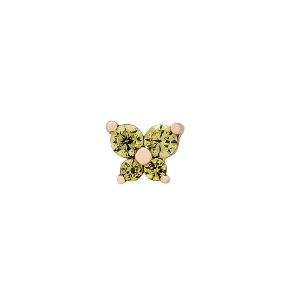 Birthstone Butterfly Single Stud - zuzumia