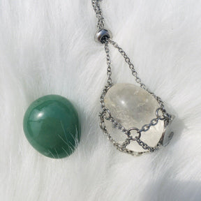 Moon Crystal Holder Necklace - zuzumia