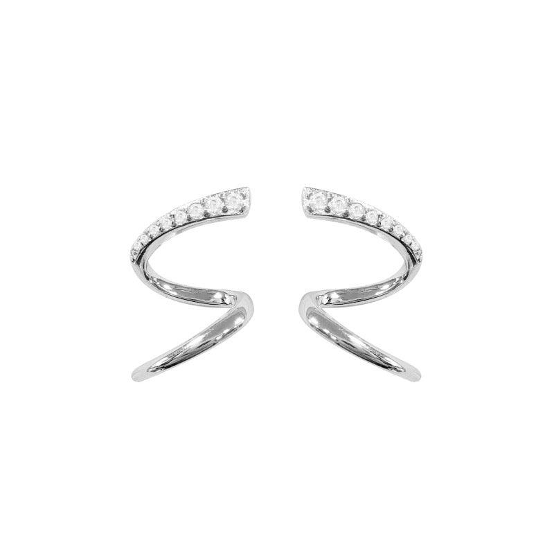 Diamond Wave Earrings Stud - zuzumia