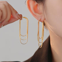 Snake Bone Chain Tassel Earrings - zuzumia