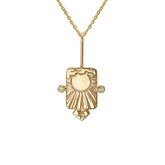 18K Gold Tarot Card Necklace - zuzumia