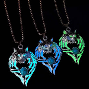 Luminous Wolf Head Necklace - zuzumia