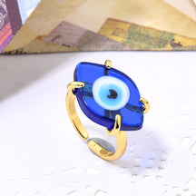 ‘God Bless You’ Evil Eye Ring - zuzumia