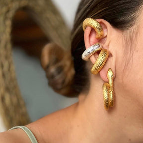 Snake Hoop Earrings Cuffs - zuzumia