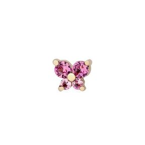 Birthstone Butterfly Single Stud - zuzumia