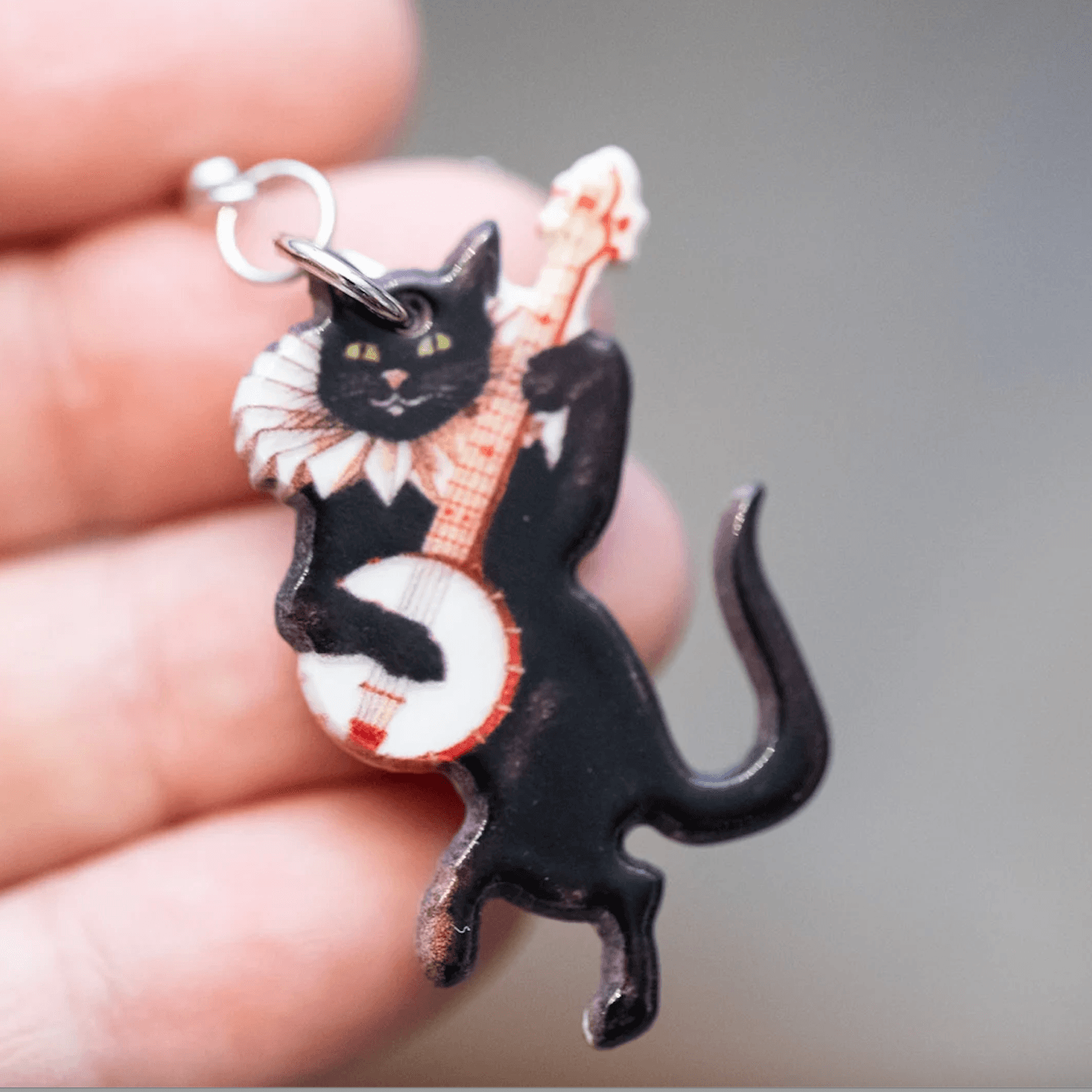 Banjo Cat Earrings - zuzumia