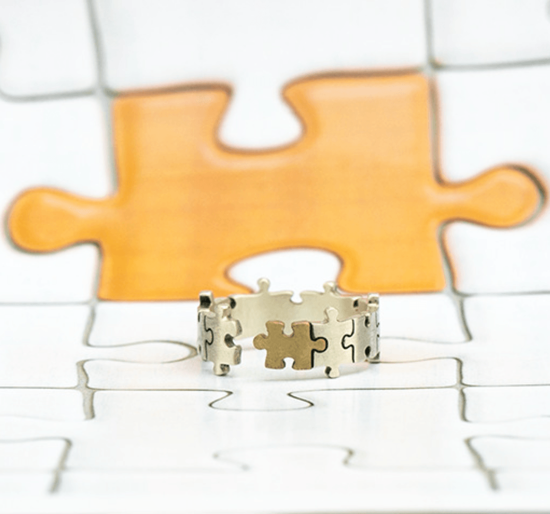 "You Are My Only Love" Puzzle Couple Rings - zuzumia