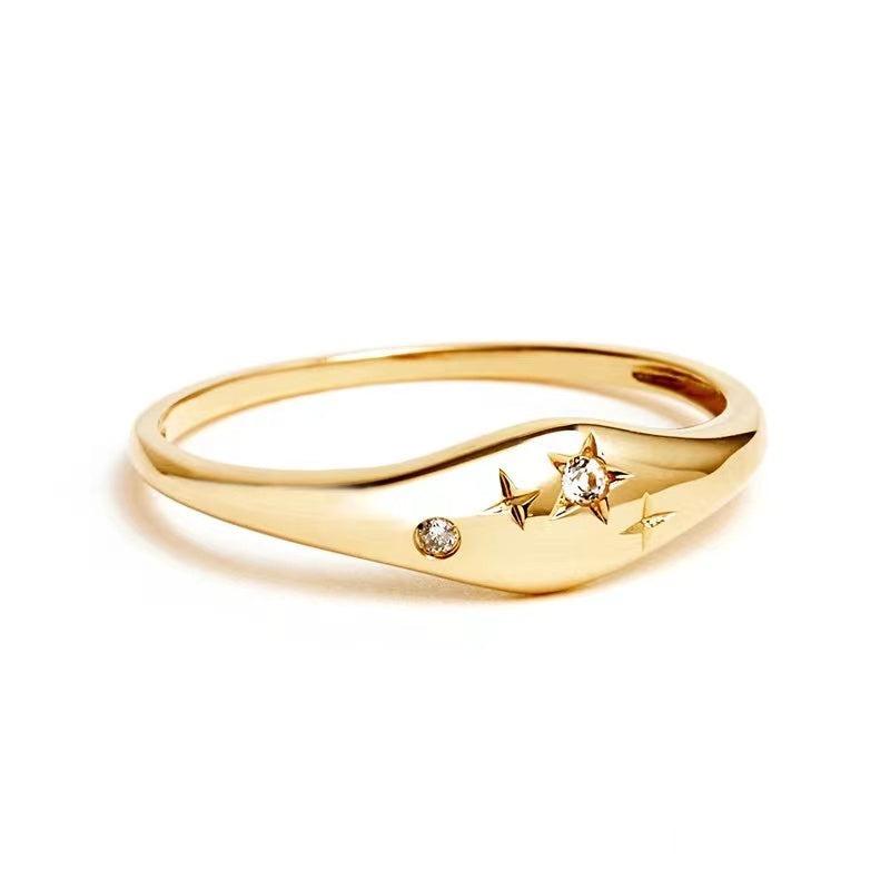 Starry Zodiac Diamond Ring - zuzumia