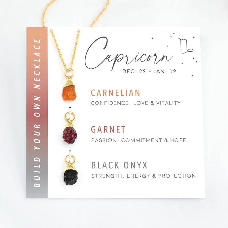 Zodiac Birthstone Necklace - zuzumia