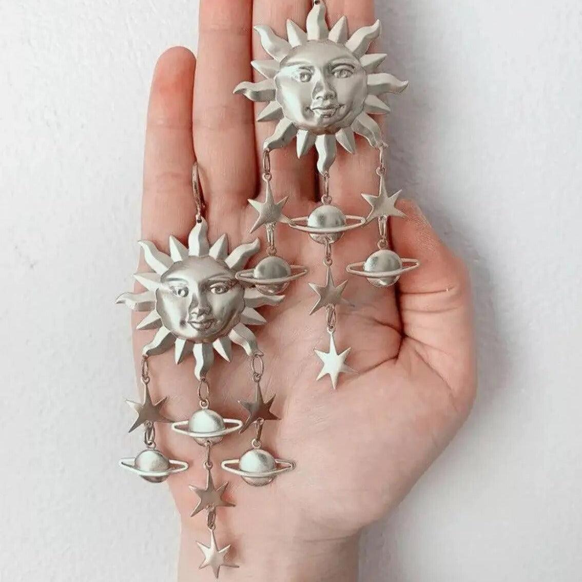 Sun Star Dangle Earrings - zuzumia