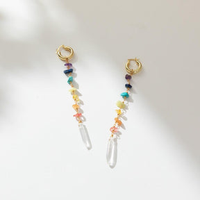 7 Chakra Crystal Rainbow Earrings - zuzumia