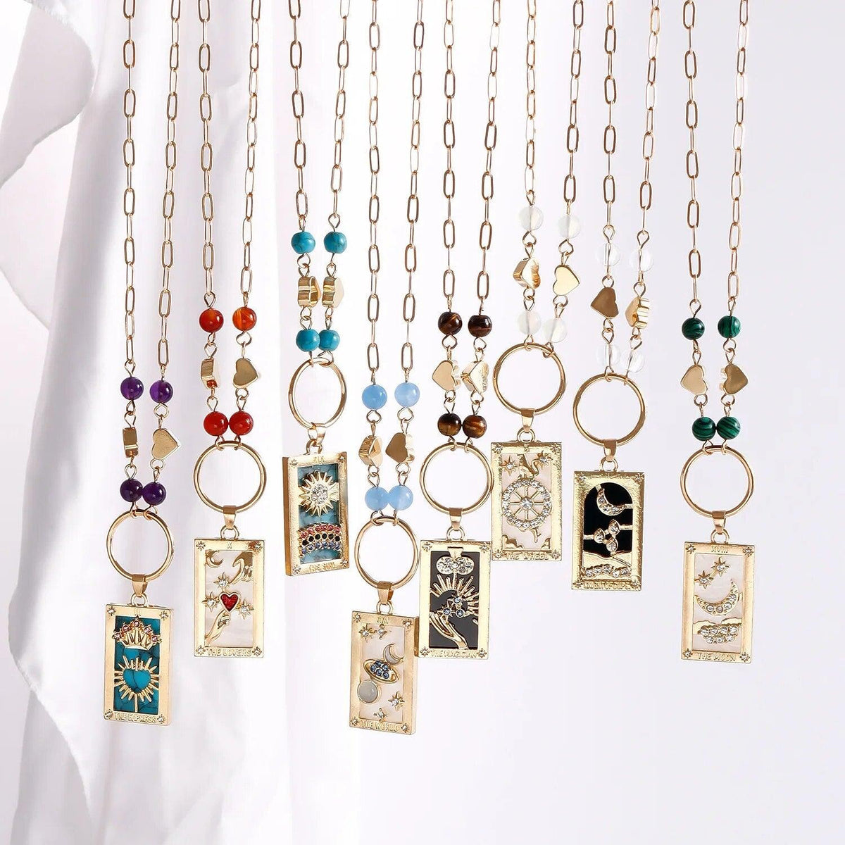 Vintage Tarot Card Necklace - zuzumia