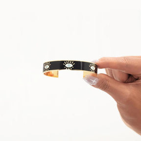 Evil Eye Wide Bangle - zuzumia