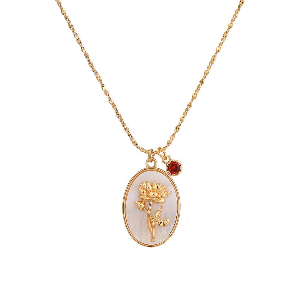 Birth Flower Necklace - zuzumia