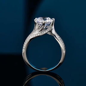 3-Carat Super Flash Moissanite Ring - zuzumia